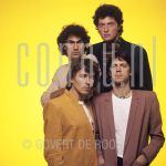 Golden Earring (Date Unknown) Rinus Gerritsen, Barry Hay, George Kooymans  and Cezar Zuyderwijk at studio in Amterdam.

[keywords]Posed, Half Length, Eyecontact[/keywords]